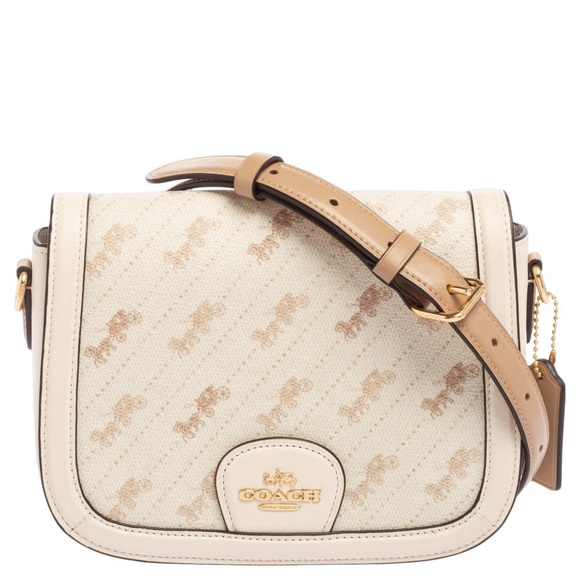 Coach Cream Crossbody Bag with Flap Closure - Picture 5 of 5